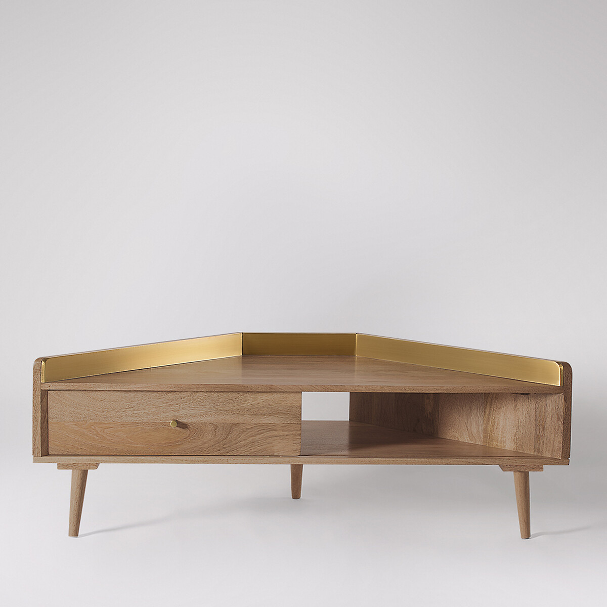 Fresco Mango Wood 1 Door Media Unit light wood, SWOON