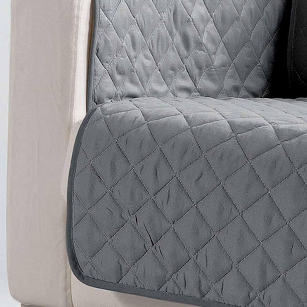 Protège fauteuil Polyester gris, EDEN