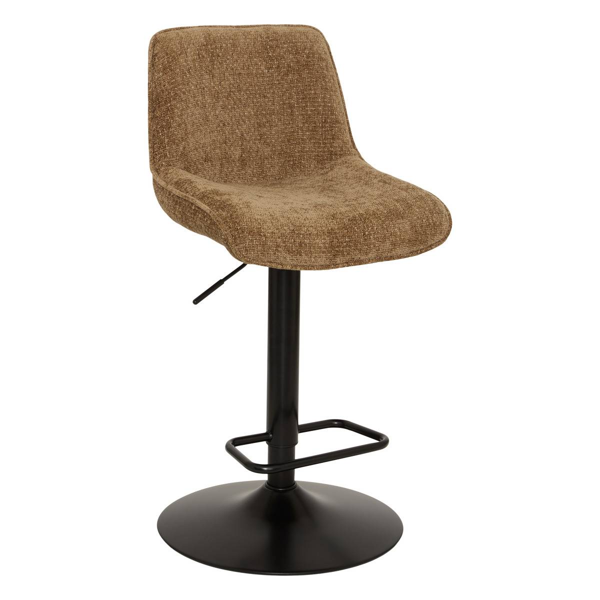 Lot de 2 tabourets de bar pivotants en acier CIREA bronze, ATMOSPHERA