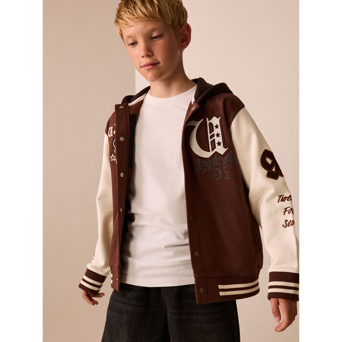Blouson aviateur à motif marron, NEXT