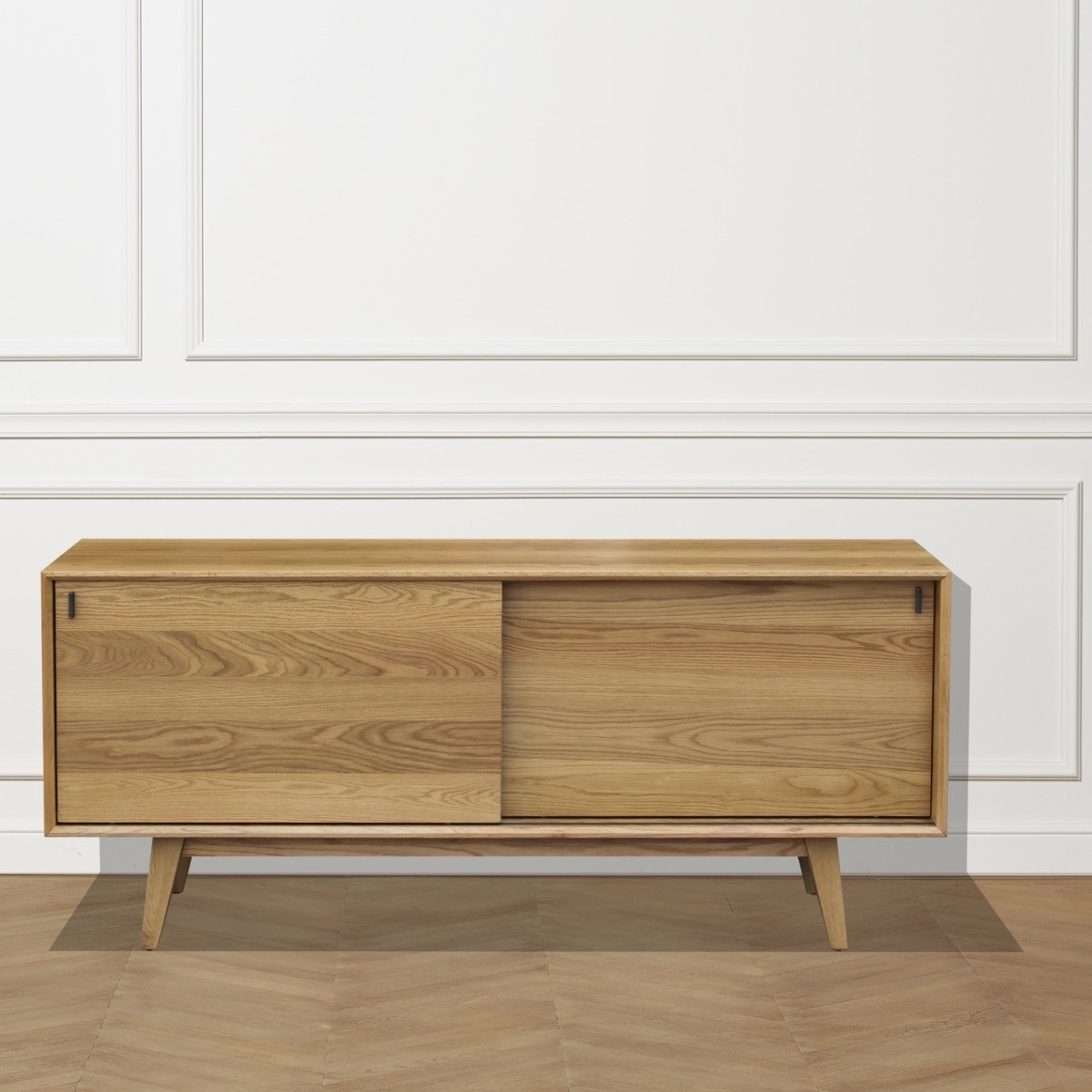 Buffet en chêne 2 portes coulissantes MATHILDE beige, ROBIN DES BOIS