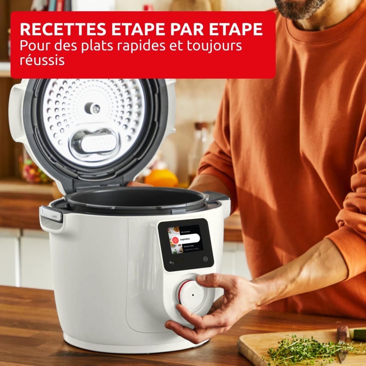 Cookeo Cookeo Wi-Fi 8en1 CE952AF0 couleur unique, MOULINEX
