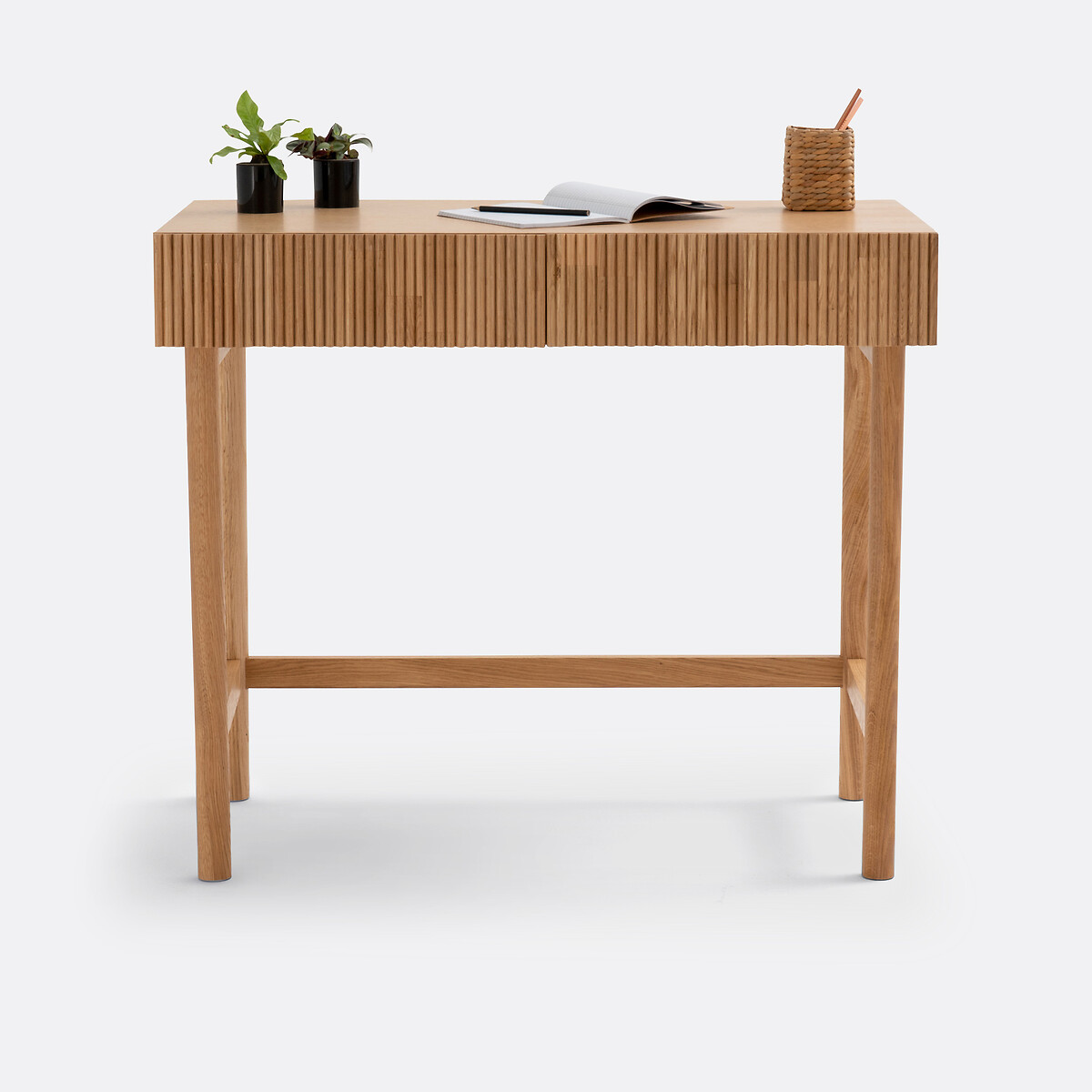 Bureau 2 tiroirs, Bilbao chêne, LA REDOUTE INTERIEURS