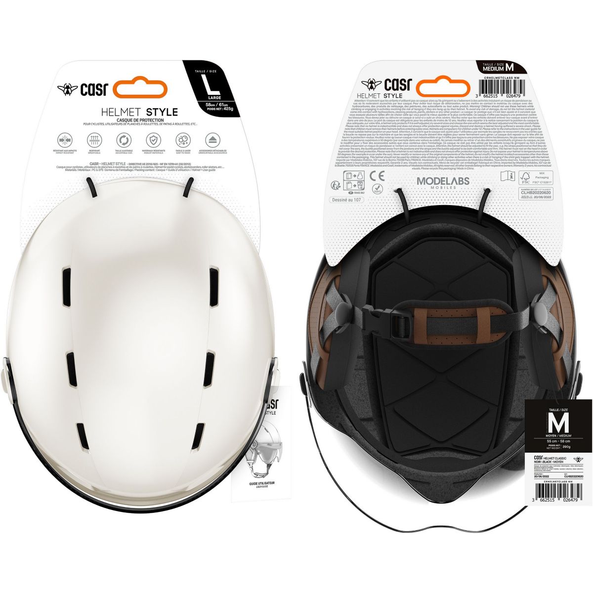 Casque Style crème taille L beige, CASR