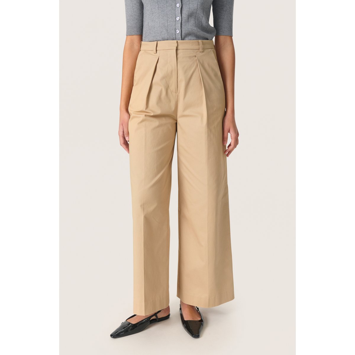 Pantalon de costume beige travertine, SOAKED IN LUXURY