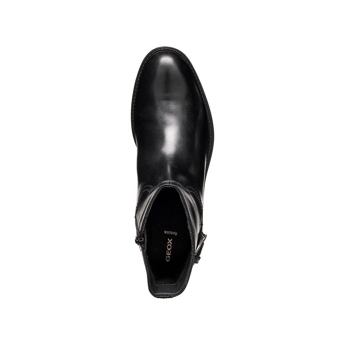 Flache Lederstiefeletten, ESMEENA schwarz, GEOX