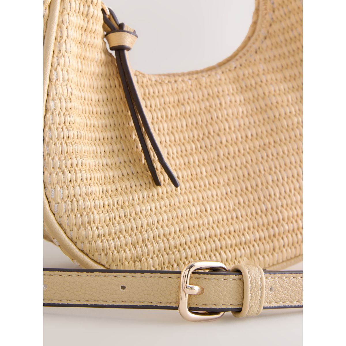 Mini sac à main aspect raphia naturel, NEXT