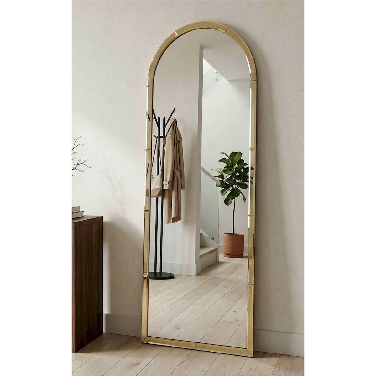 Miroir mural arche cadre lumineux GLAM doré, RECOLLECTION