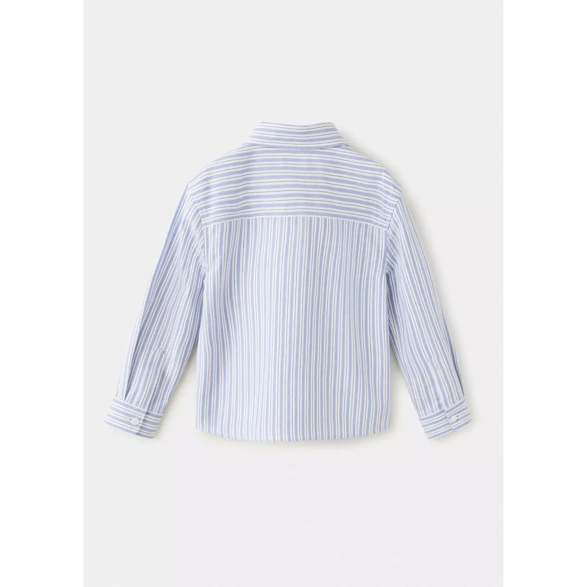 Chemise Oxford coton à rayures bleu, MANGO BABY