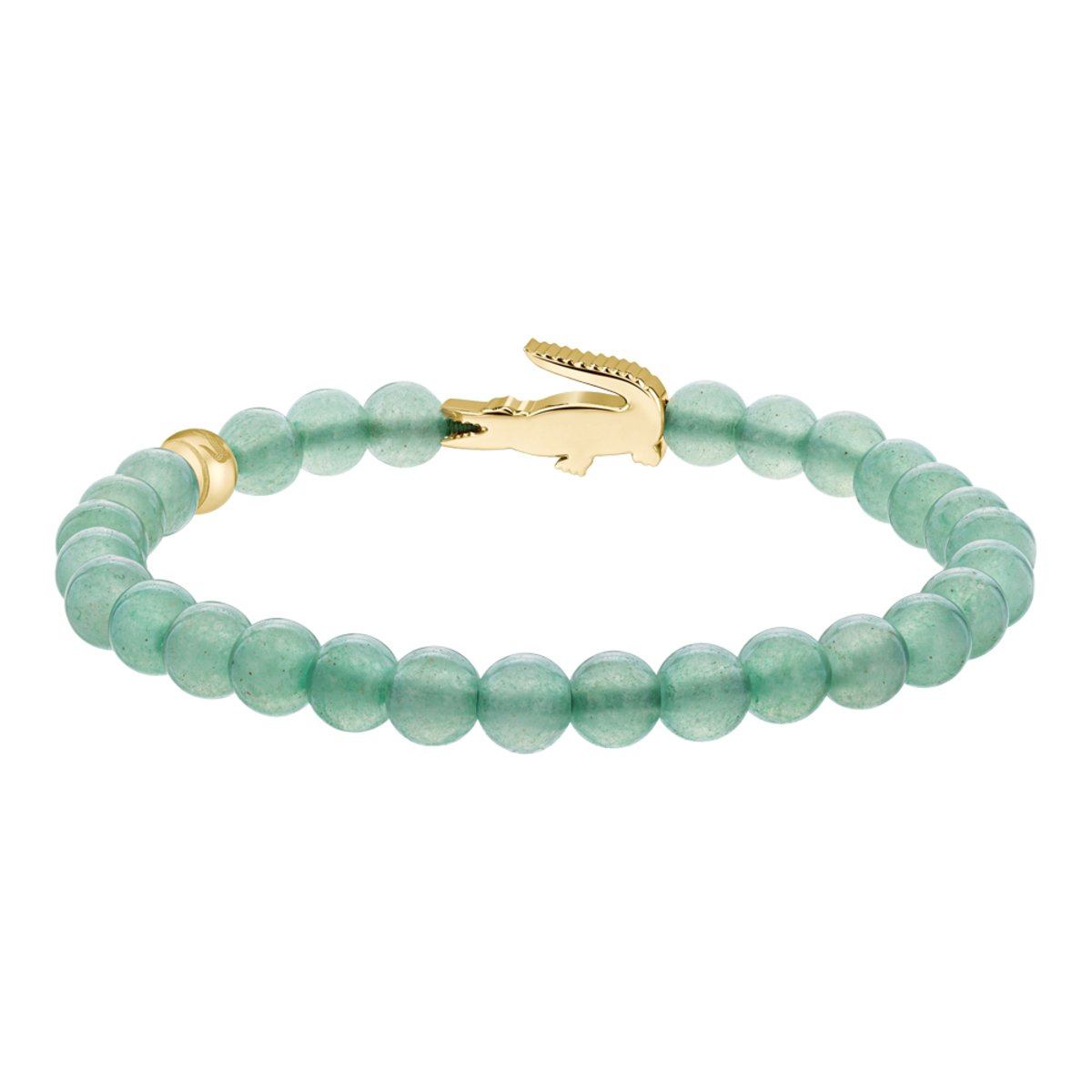 Bracelet Matchpoint doré, aventurine verte, LACOSTE