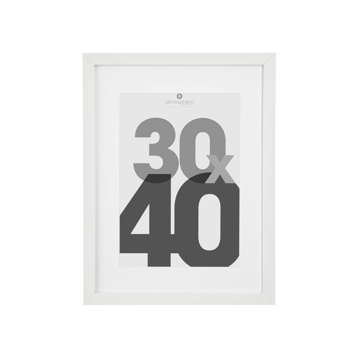 Cadre photo 30x40cm avec passe-partout EVA blanc, ATMOSPHERA