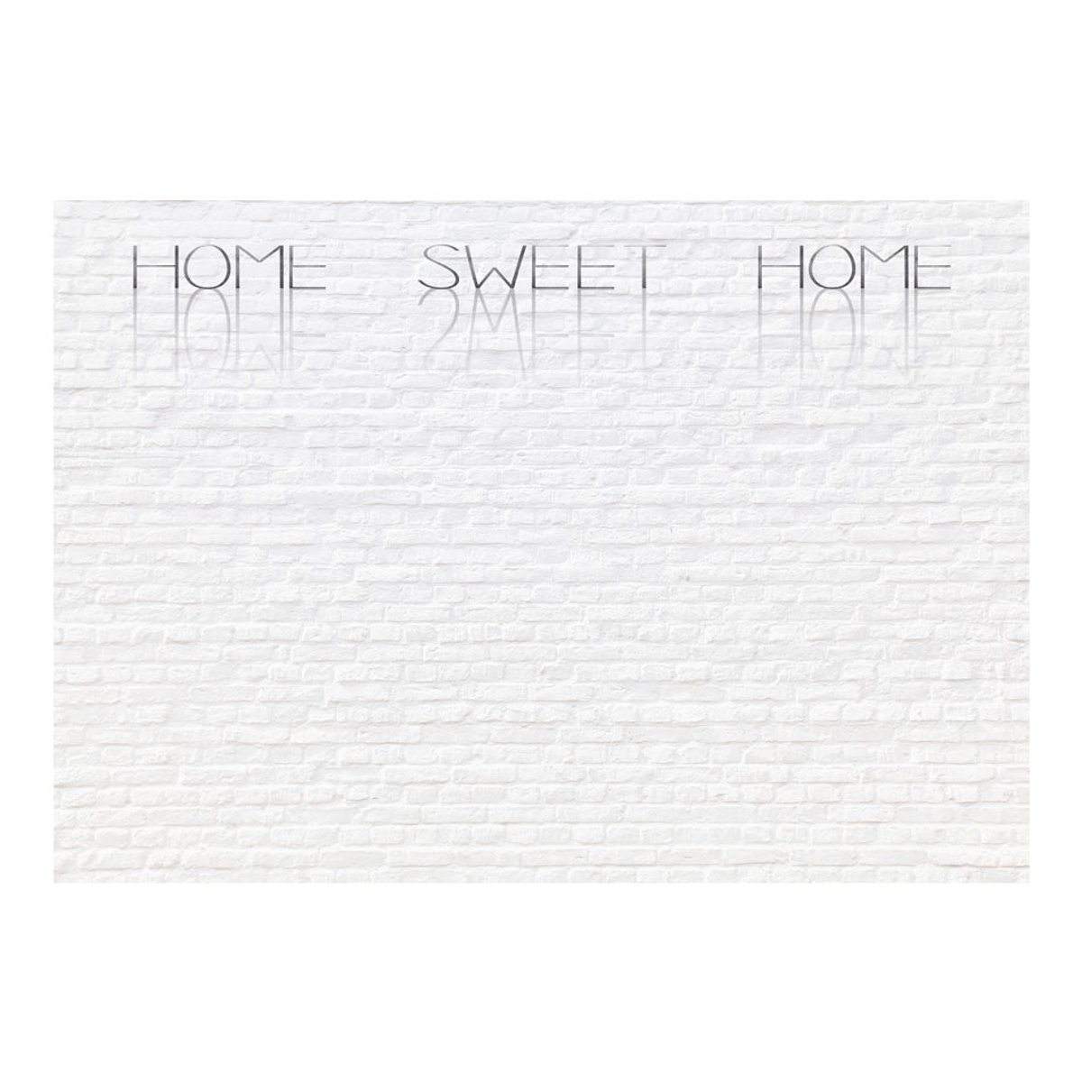 Papier peint intissé panoramique Textes Home, sweet home - wall gris / argent, EDEN