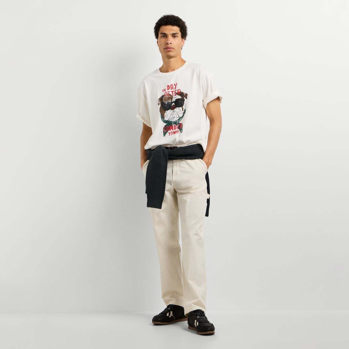 T-Shirt À Imprimé Graphique Coupe Casual blanc cassé, PEPE JEANS