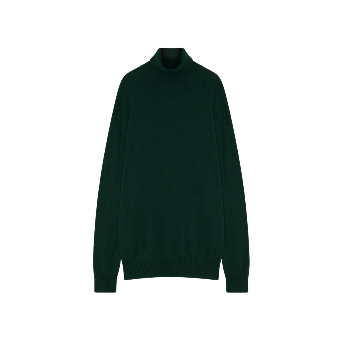 Pull Col Roulé Cyprès Connor vert foncé, JUST CASHMERE