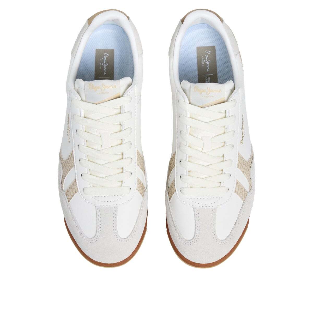 Marvin - Sneakers Rétro Avec Détails À Imprimé Animal blanc cassé, PEPE JEANS
