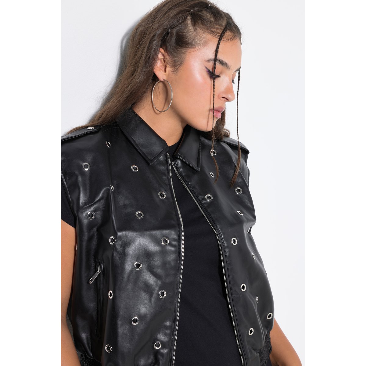 Veste sans manches, coupe Boxy cropped noir, STUDIO UNTOLD