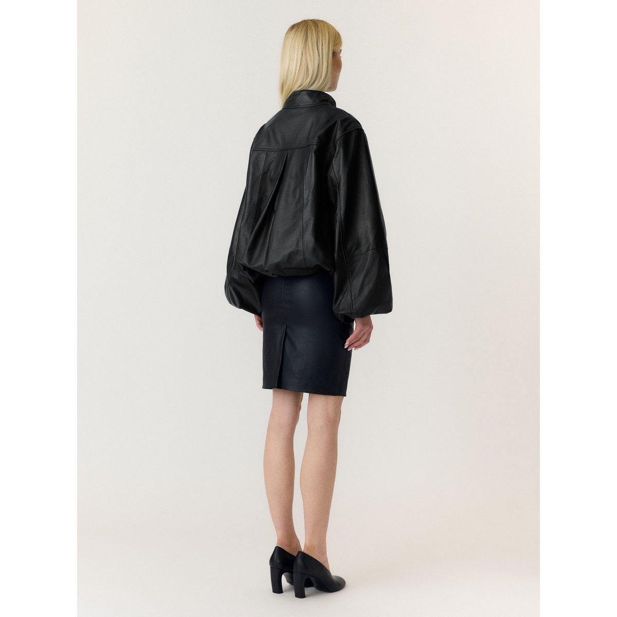 Veste En Cuir black, YAS