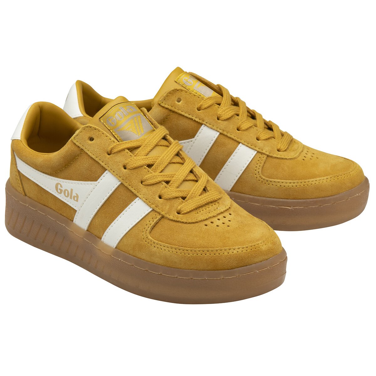 Baskets Grandslam Suede jaune/blanc, GOLA