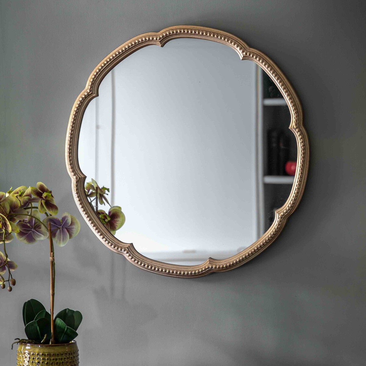 70cm Florent Round Mirror champagne, ÉDITÉ