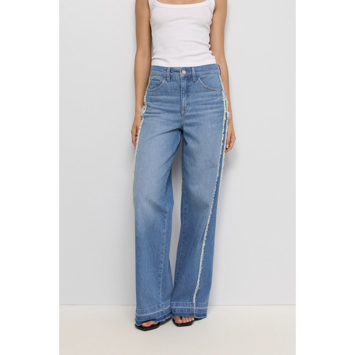 JEAN FAITH PUSH IN WIDE bleu turquoise, SALSA JEANS