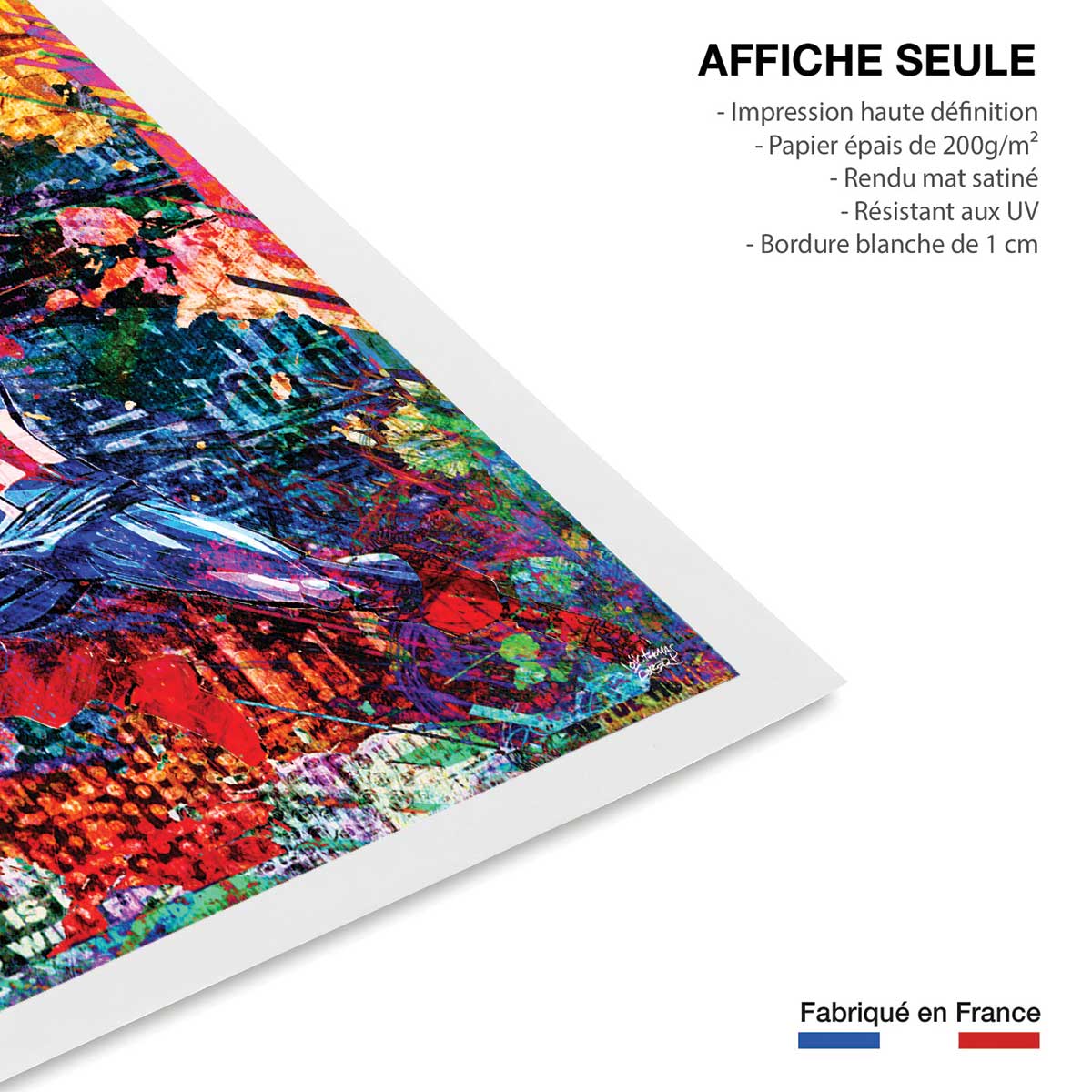 Affiche graffiti captain america affiche seule, HEXOA