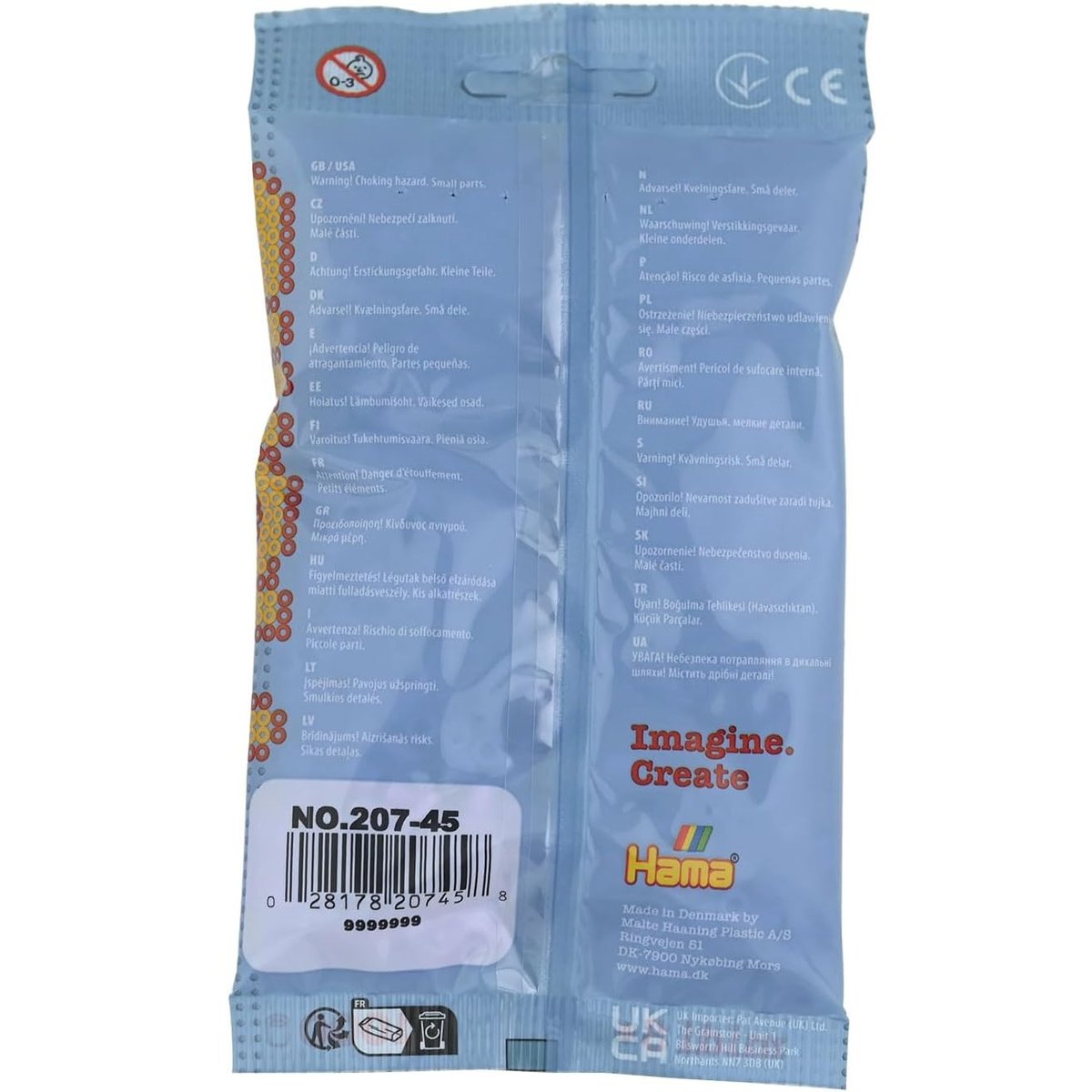 Sachet 1000 perles plastique Midi violet, HAMA