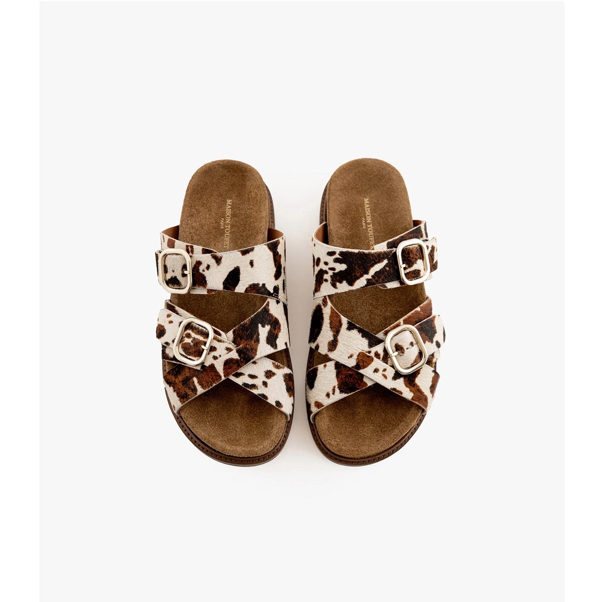 Sandale cuir façon poulain KARINE vache, MAISON TOUFET