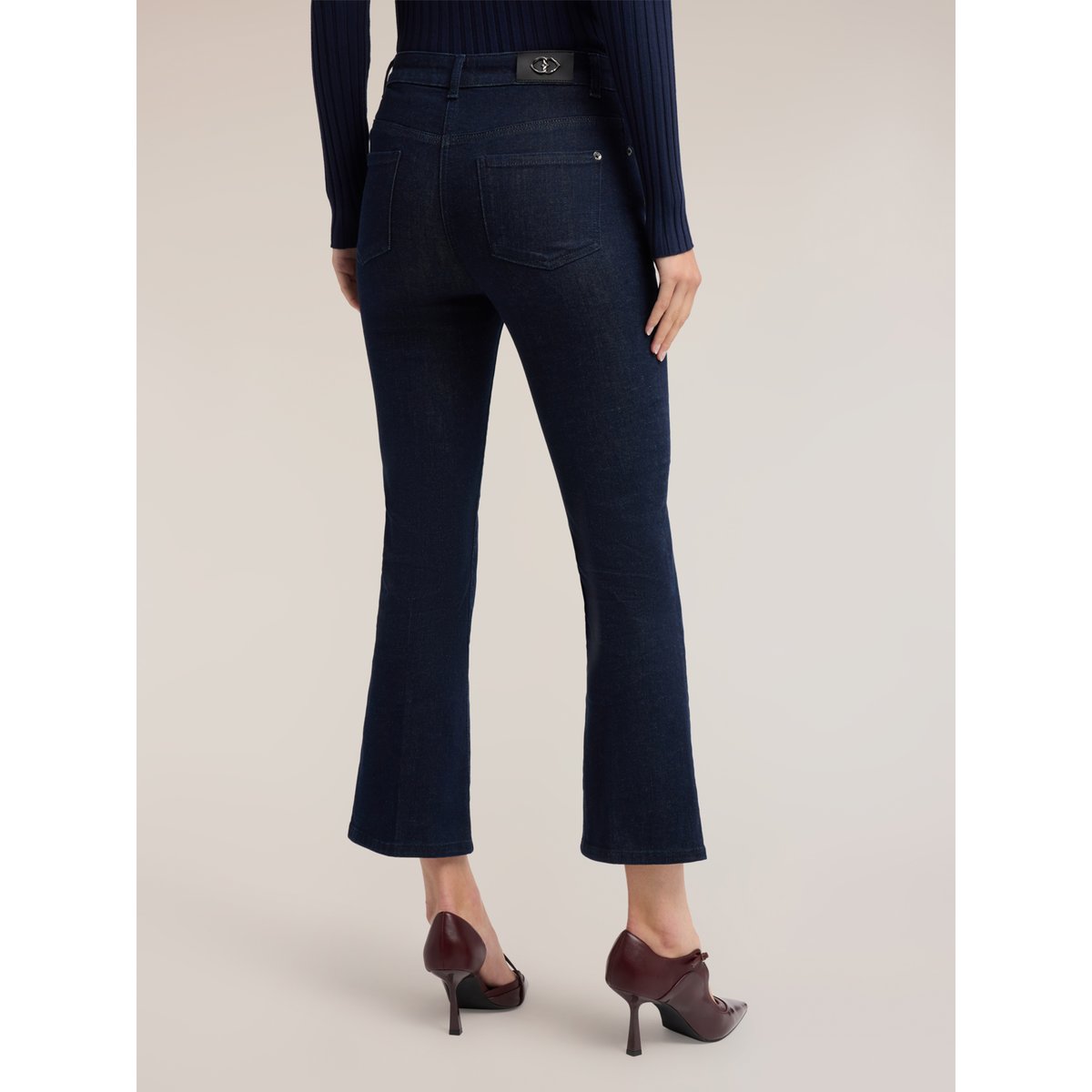Jean kick flare avec pli repassé bleu, MOTIVI