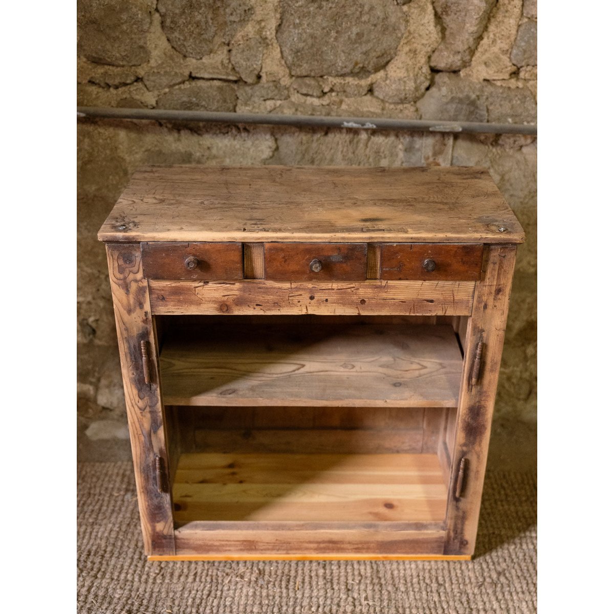 Petit buffet en bois Gilbert N°1861 - Bon état bois foncé, DEBONGOUT