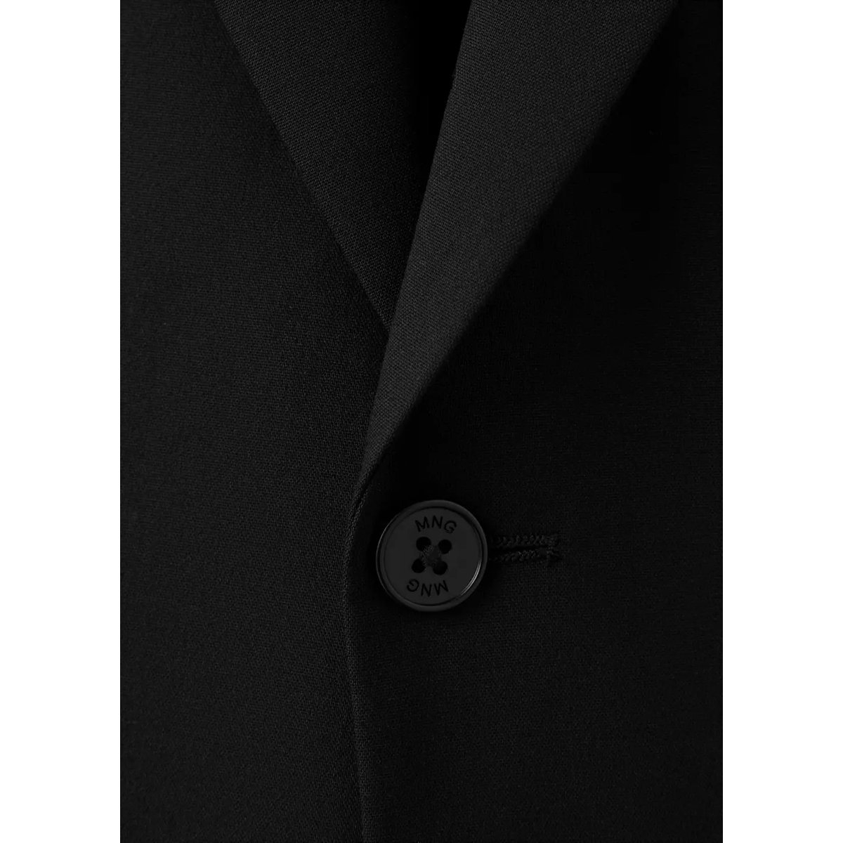 Blazer droit avec poches à rabat noir, MANGO TEEN
