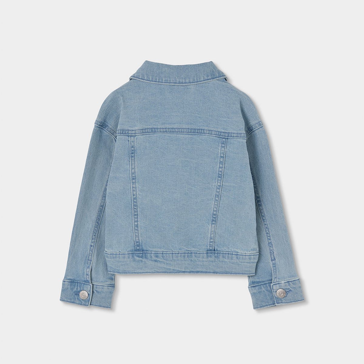 Veste en jean fillette coton délavé bleu, BOBOLI