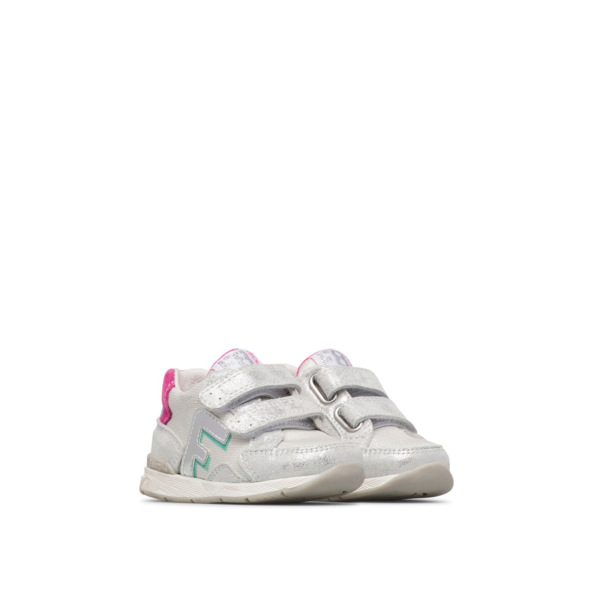 Sneakers en cuir et tissu NAERIS VL. argent-, FALCOTTO