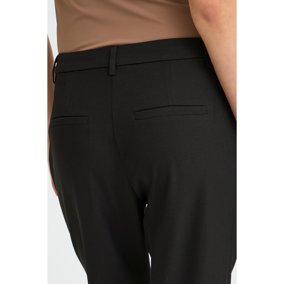 Pantalon flare, taille haute noir, ICHI