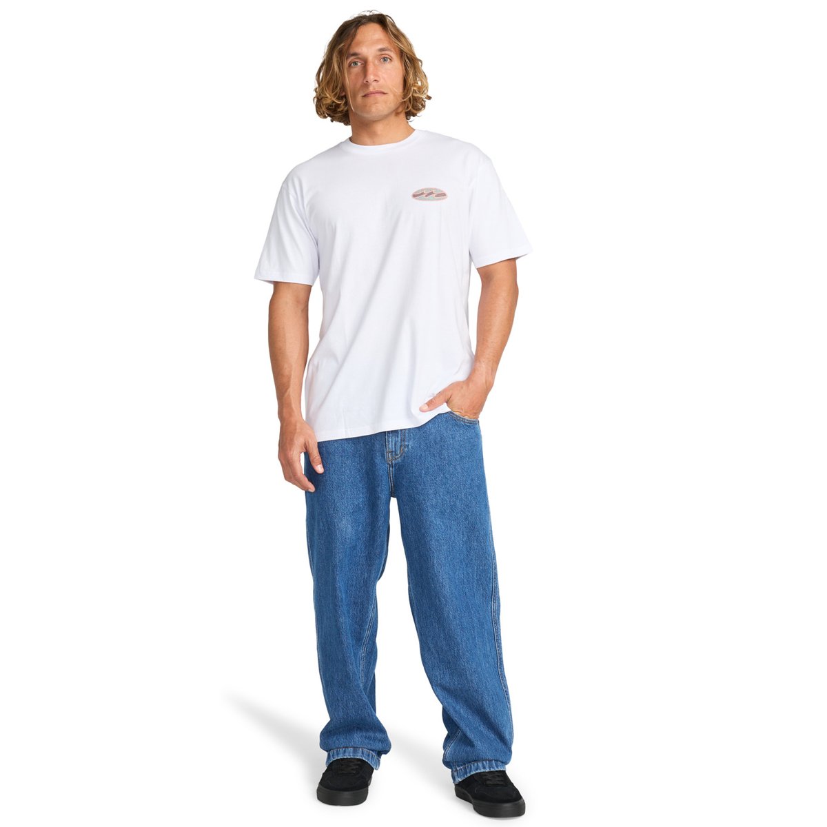 T shirt manches courtes CRAYON WAVE blanc white, BILLABONG