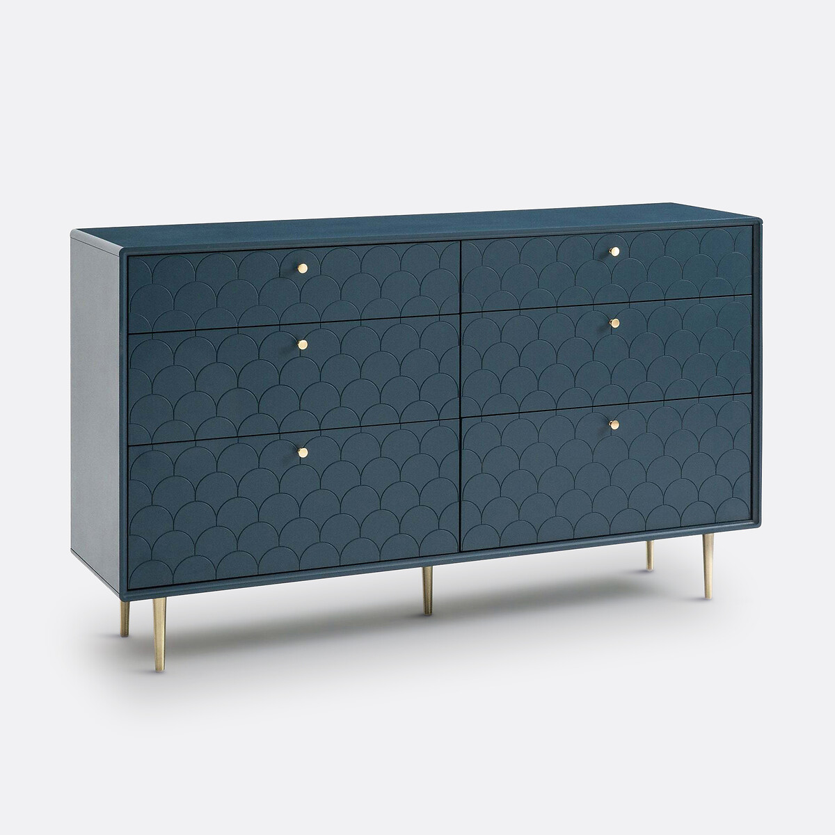 Commode 6 tiroirs, Luxore bleu de prusse, LA REDOUTE INTERIEURS