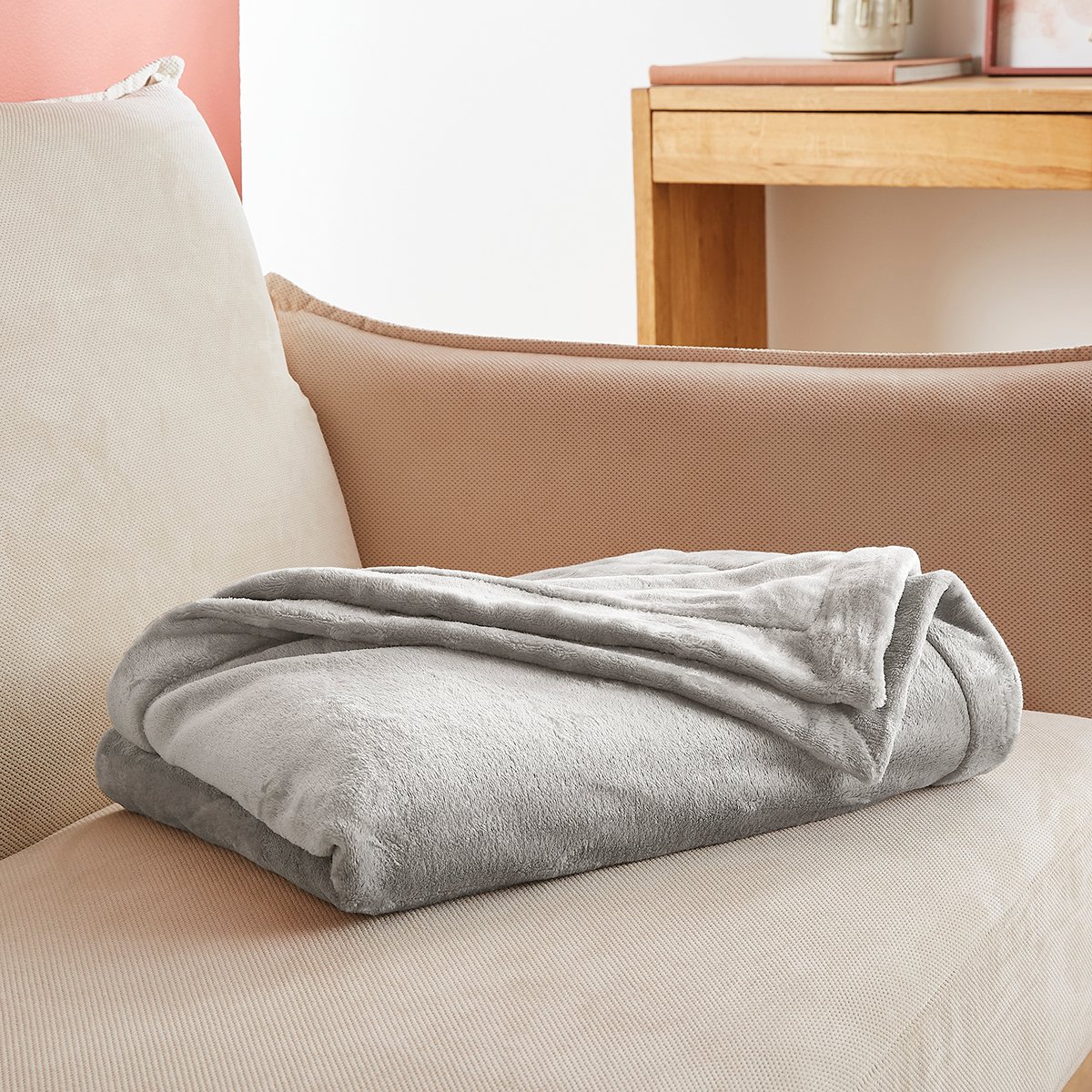 Plaid Polaire Extra Doux Coloris Gris Métal gris métal, DODO