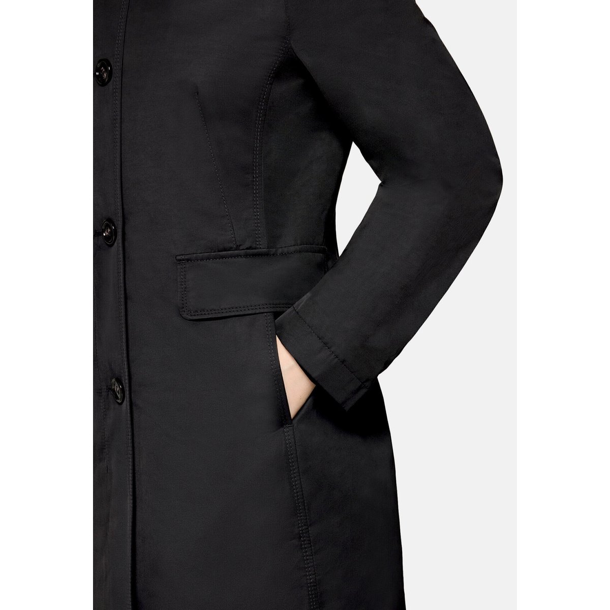 Manteau d'été à col droit noir, GIL BRET