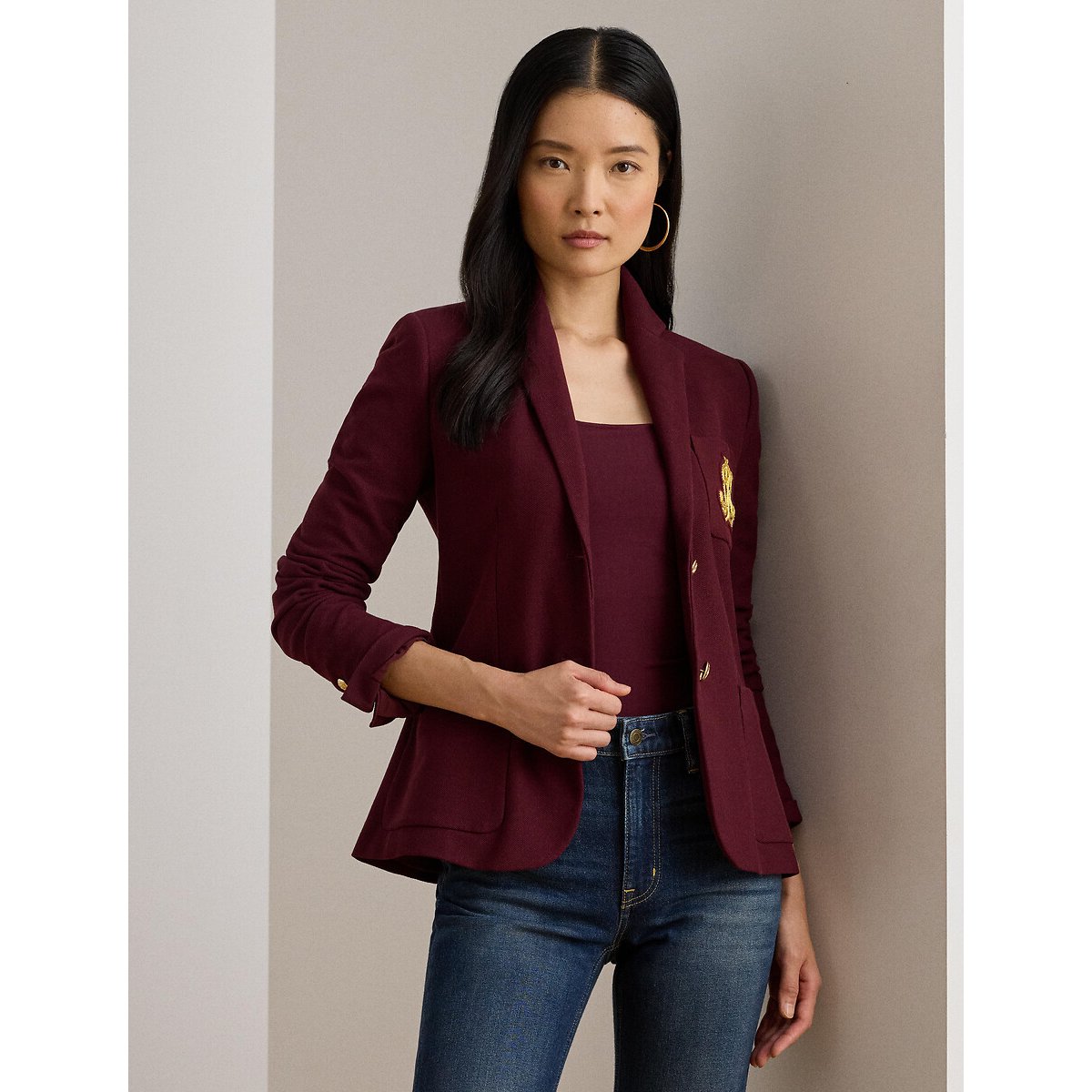 Veste blazer, ANFISA bordeaux, LAUREN RALPH LAUREN