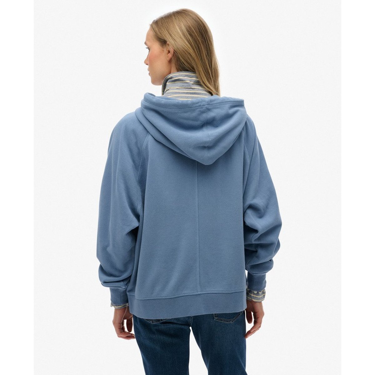 Sweat à capuche Studios coupe décontractée bleu marée, SUPERDRY