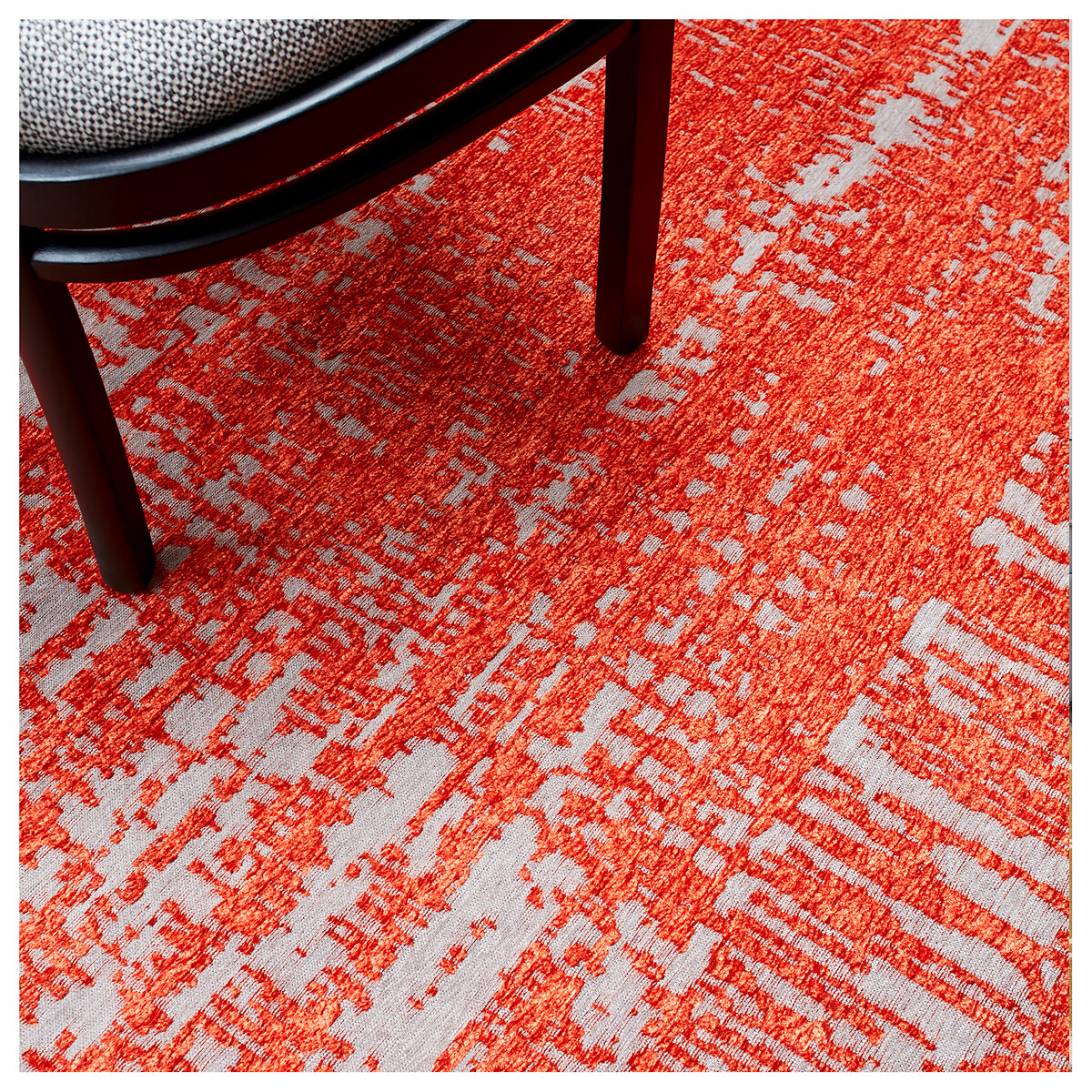 Abstract Chenille Blend Flatweave Rug orange, ÉDITÉ