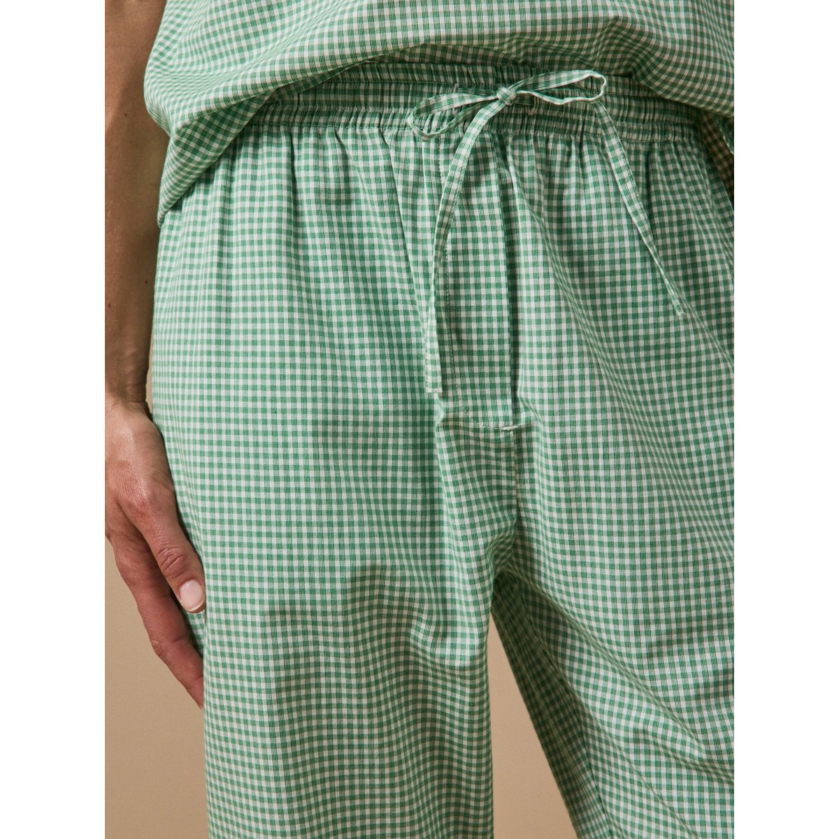 Pantalon droit mini carreaux AGATHE mini carreaux vert, CYRILLUS
