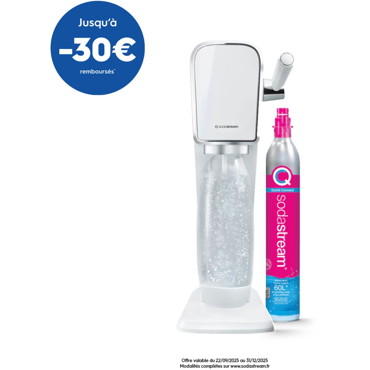 Machine à soda ART Blanche couleur unique, SODASTREAM