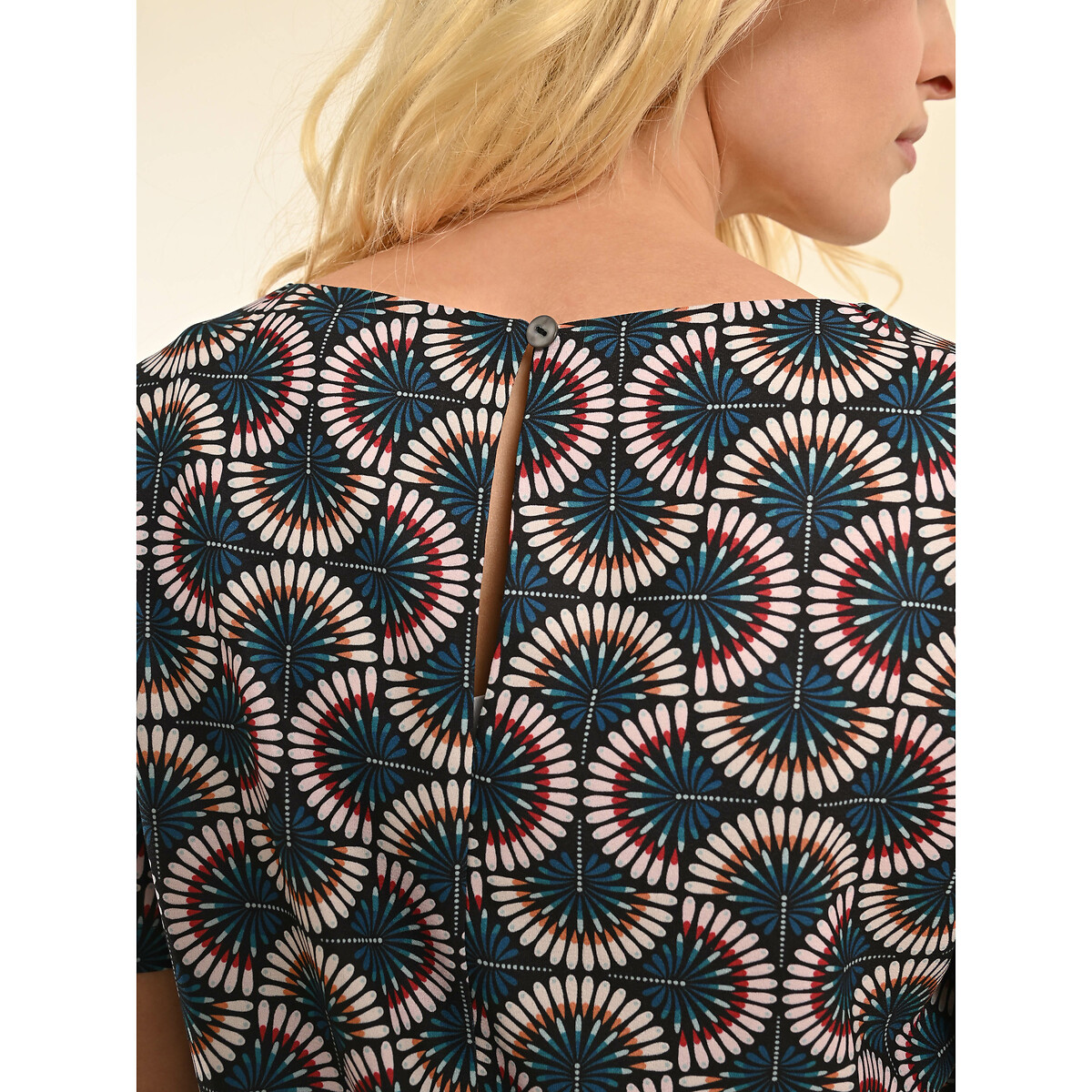 Graphic Print Mini Dress blue, MOLLY BRACKEN