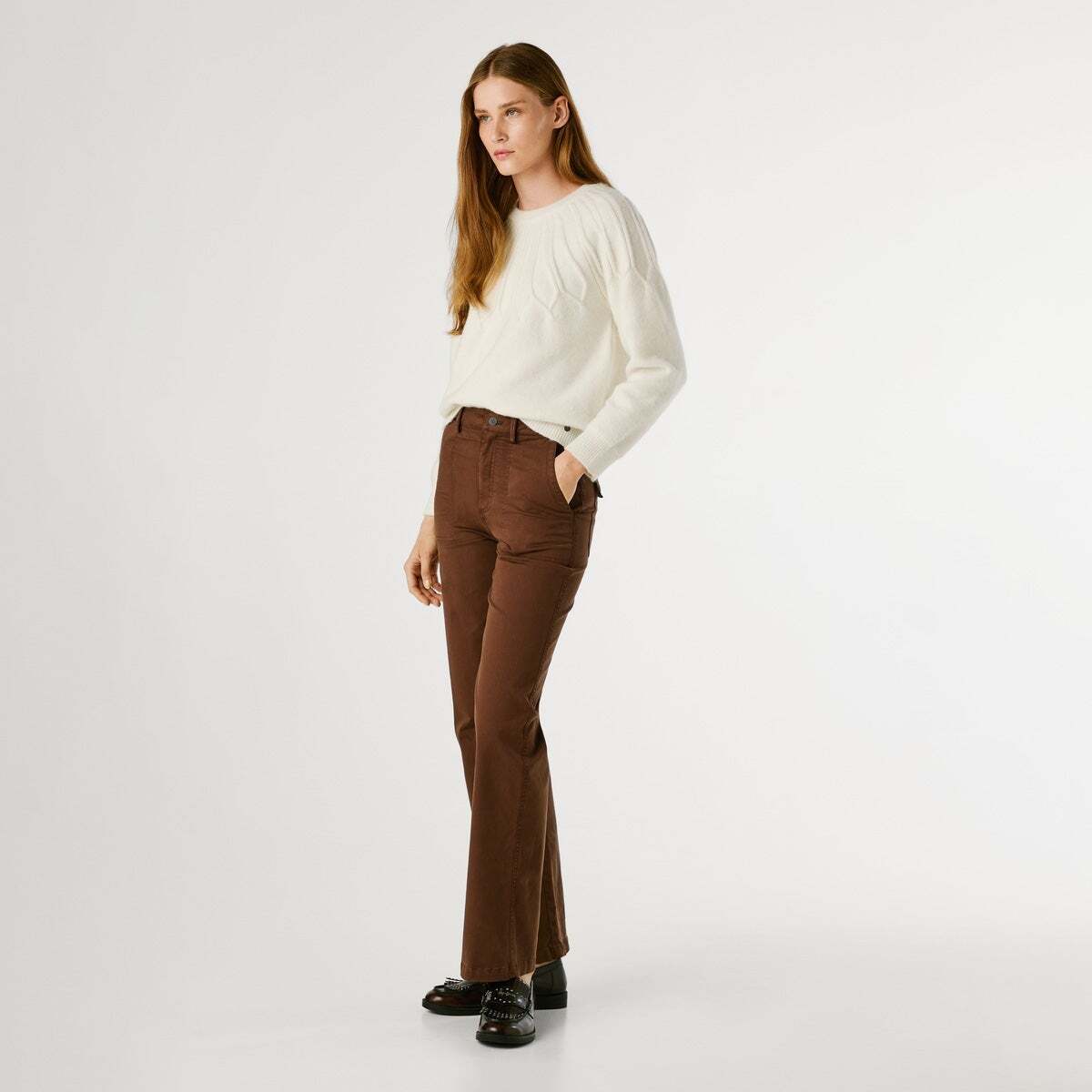 Pantalon Élastique Coupe Décontractée brun chocolat, PEPE JEANS