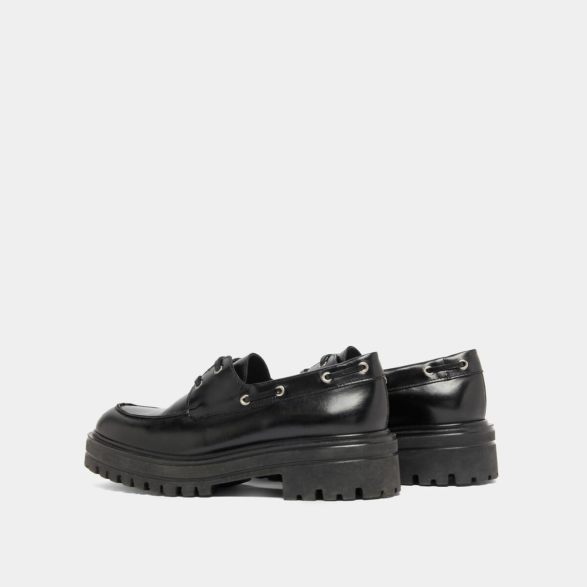 Mocasines naúticos de piel, Angelus negro, JONAK