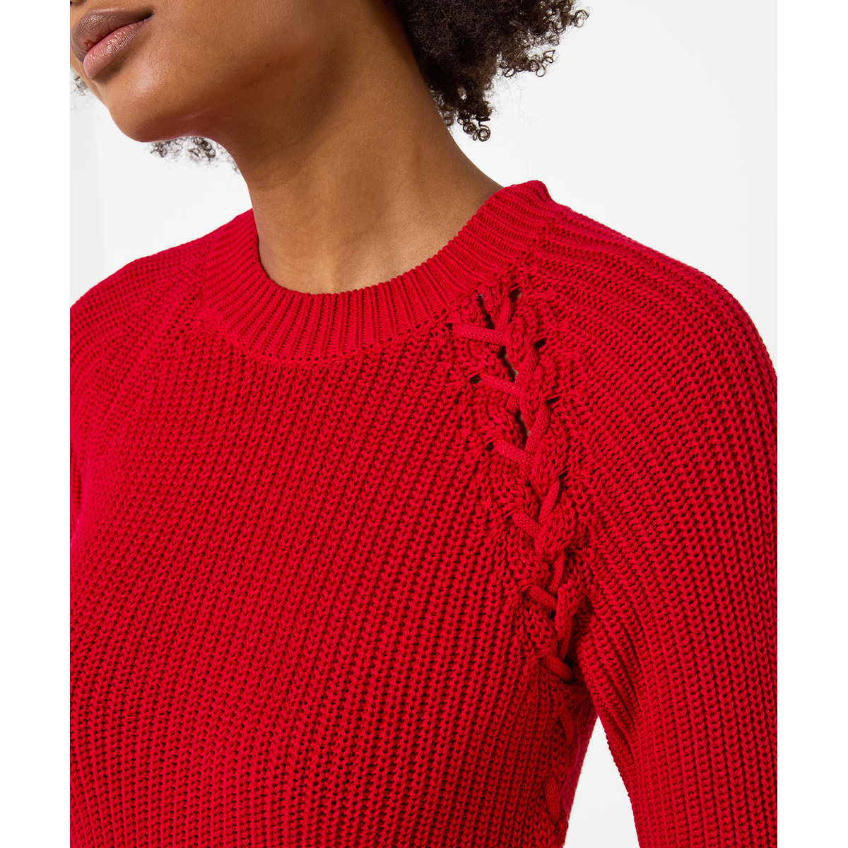 Robe Pull en Maille à Dentelle Latérale Roxy rouge, JOE BROWNS
