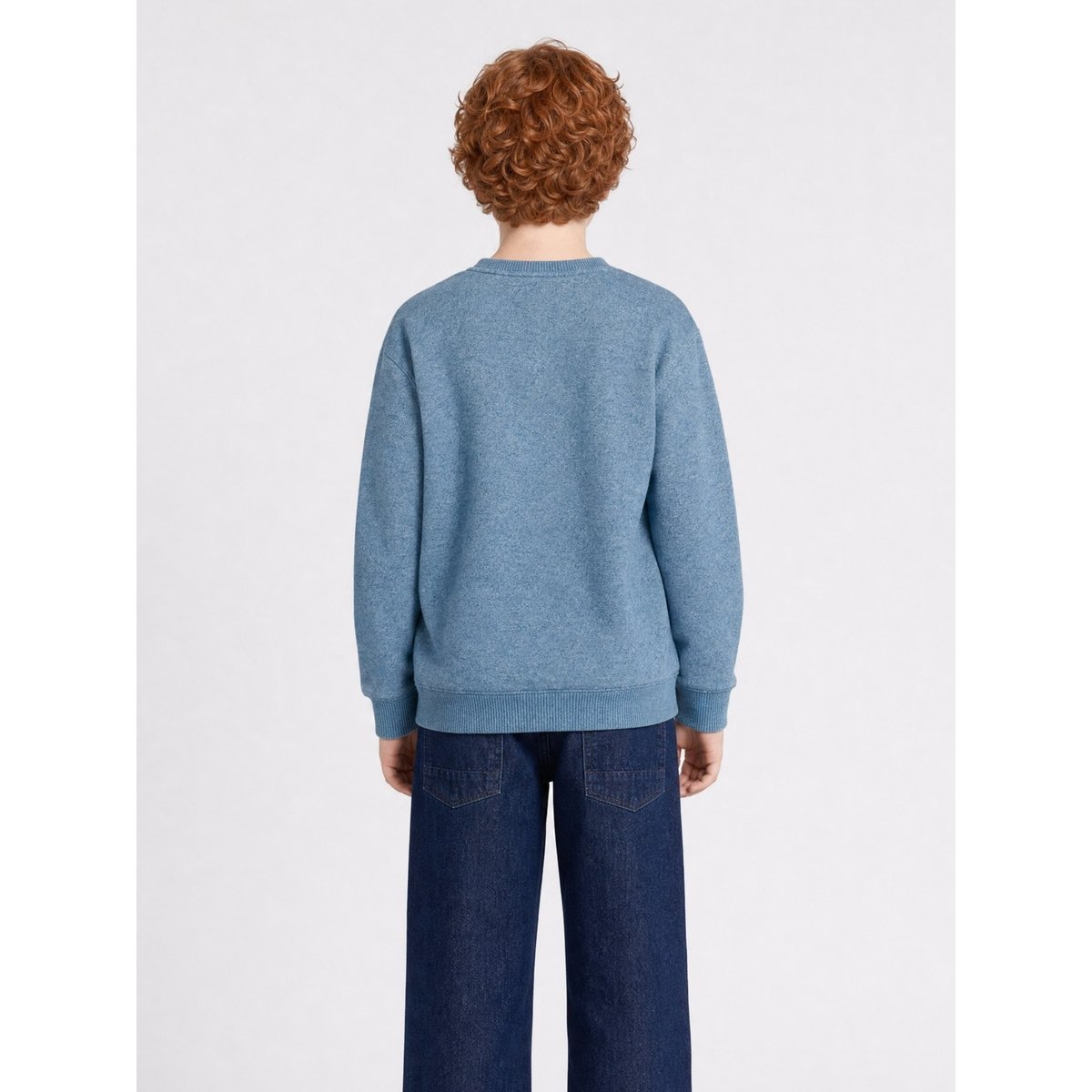 Sweat  col rond chiné Forgerun bleu storm blue, PETROL INDUSTRIES