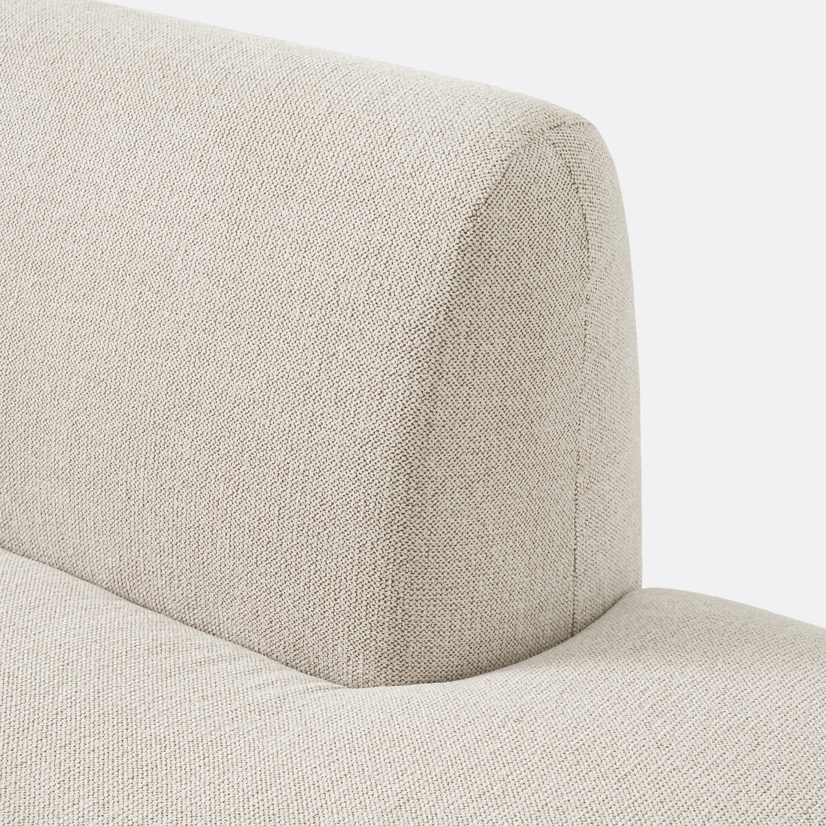 Récamière droite modulable, en tissu texturé chiné, JASPE ecru, LA REDOUTE INTERIEURS