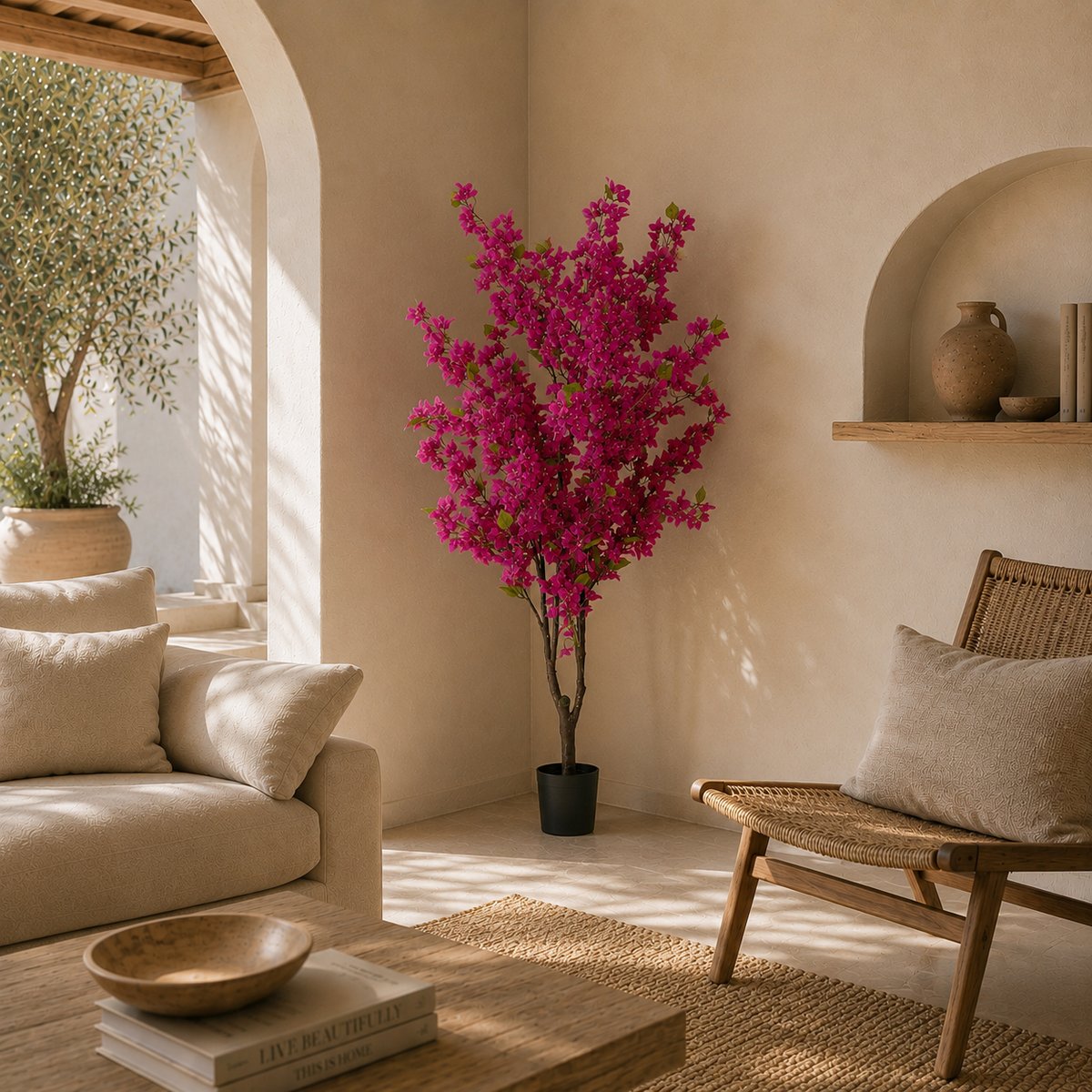 Bougainvillier artificiel fuchsia 175cm autres, LIGNE DECO