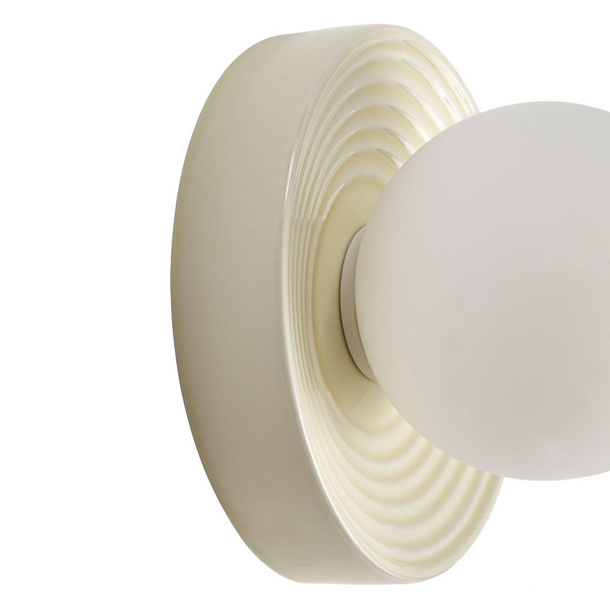 Applique en céramique moderne, Harriet beige, blanc, LINDBY